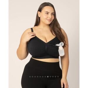 NWT Kindred Bravely Sublime Hands Free Nursing Pumping Bra Black XL $53 Retail
